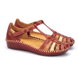 Cuñas PIKOLINOS 655-0843 Mujer Burdeos